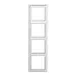Jung LS 984 WW Afdekraam voor horizontale en verticale combinatie 4-voudig Alpine wit