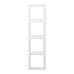 Jung LS 984 WWM Afdekraam voor horizontale en verticale combinatie 4-voudig Sneeuwwit mat
