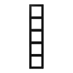 Jung LS 985 SWM Afdekraam voor horizontale en verticale combinatie 5-voudig Grafietzwart mat