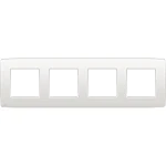 Niko 101-76400 Viervoudige afdekplaat met 71 mm centerafstand Original white