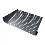 Minkels A000H-000001-900-1 Halfzwevend geperforeerd 19 inch plateau 12KG D350 2U Zwart 