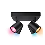 Wiz 929003211422 Imageo Spots 4x 5W Gekleurd en Wit Licht Zwart