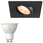 Inbouwspot SLV New Tria 75 inclusief Hue White Ambiance (GU10) Zwart