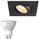 Inbouwspot SLV New Tria 75 inclusief Hue White and Color Ambiance (GU10) Zwart