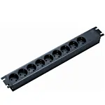 Martin Kaiser 1154/9-19/1/SW 19" Stekkerdoos 9-voudig Zwart