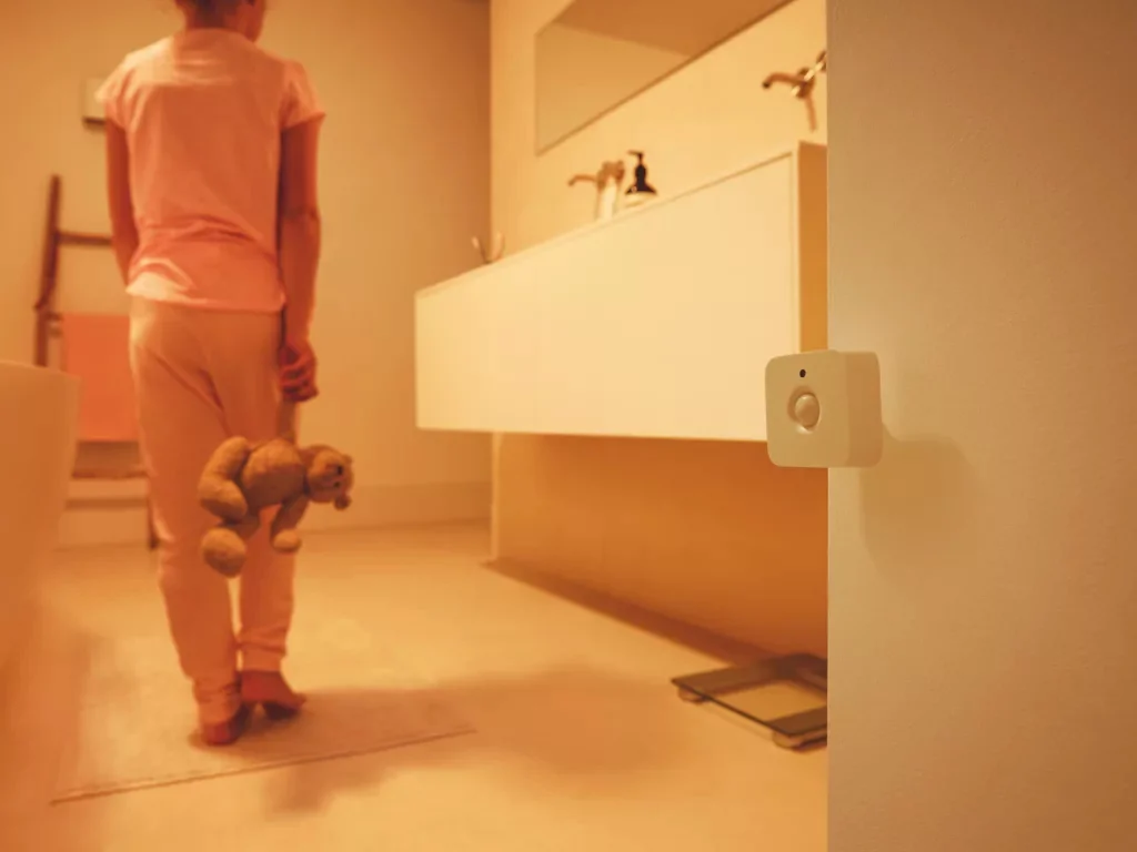 Werking van de Philips Hue Motion Sensor met bewegings- en daglichtdetectie
