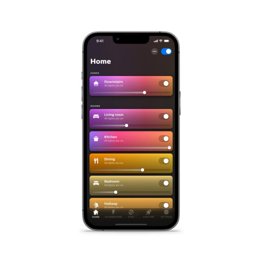 Slim instellen met de Hue Bridge en de Hue-app De Hue Bridge instellen en bedienen via de Philips Hue-app